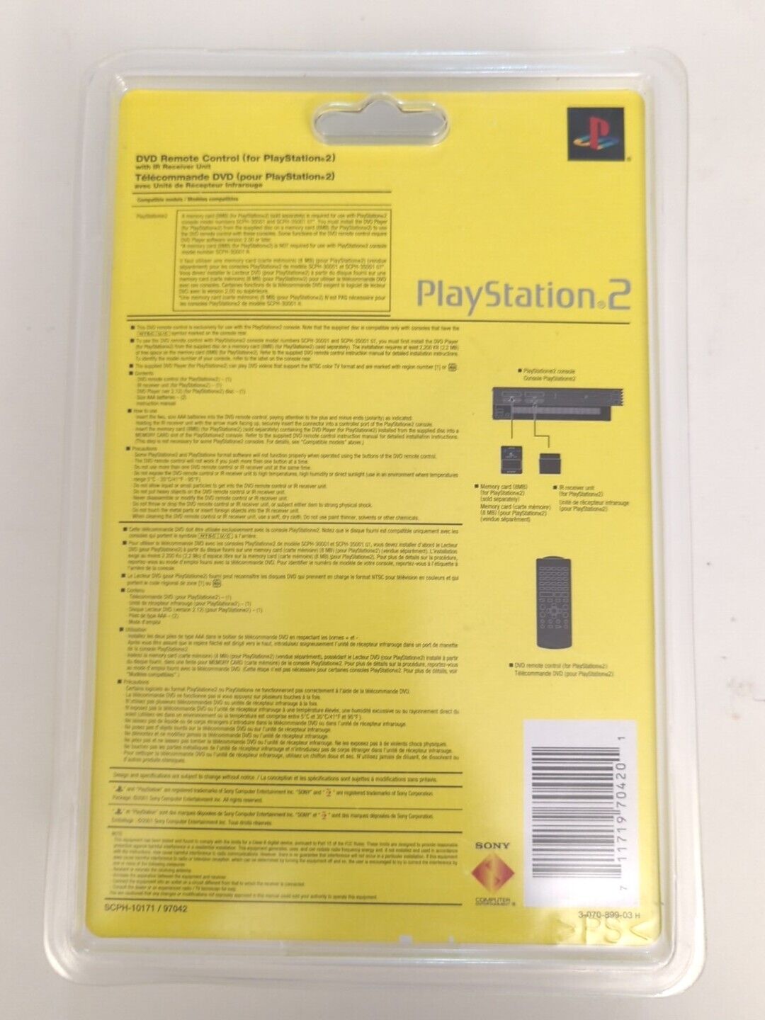 Sony PlayStation 2 PS2 DVD Remote Control SCPH10171 97042  NEW FACTORY SEALED