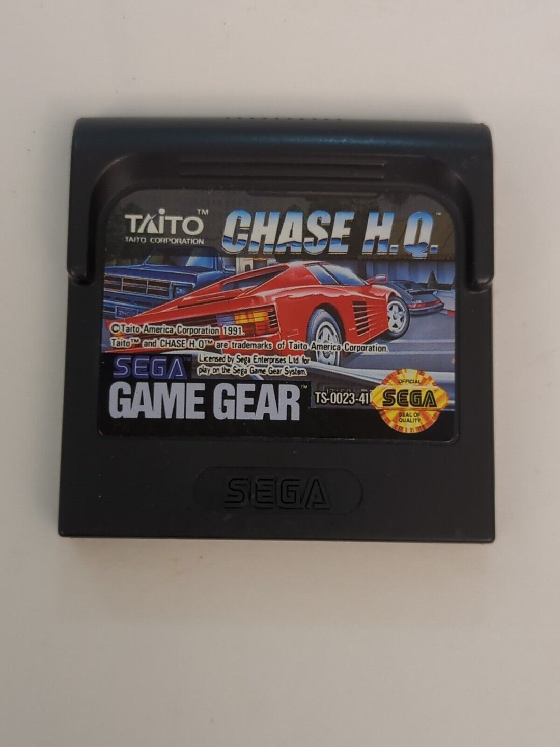 Chase HQ SEGA Game Gear Authentic Cartridge And Case With Clean Label Tested