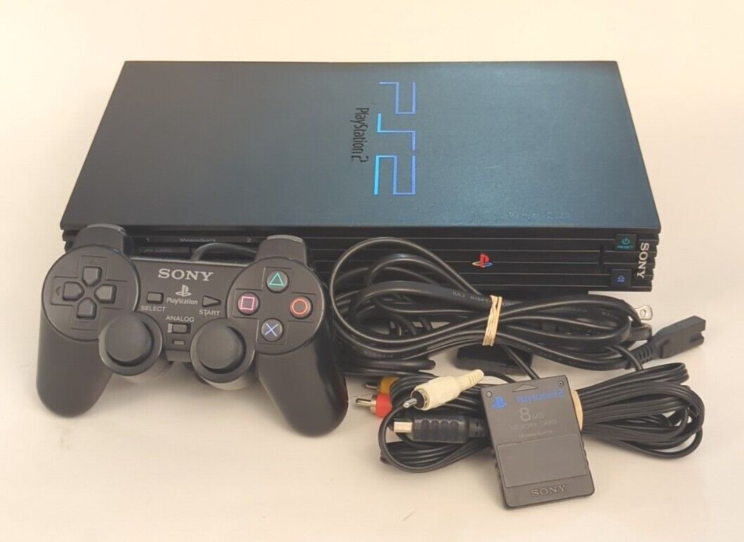 Sony PlayStation 2 PS2 Black Console Gaming System SCPH30001