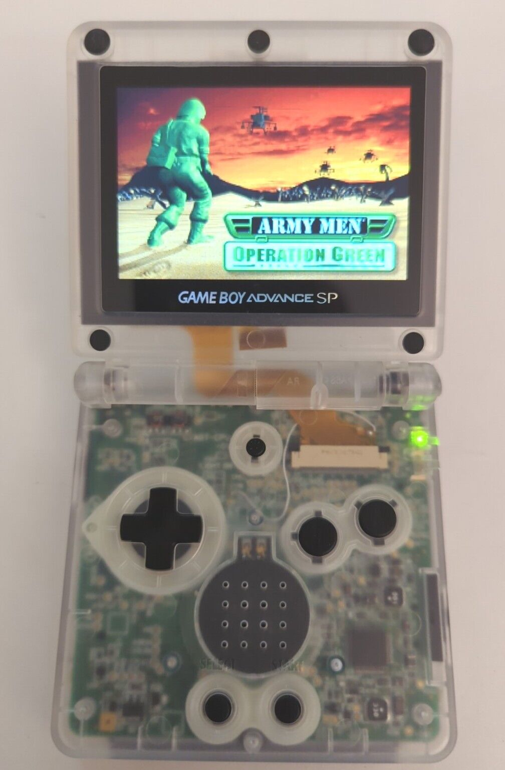 Nintendo Gameboy Advance SP 101 Clear Funny Playing IPS backlit screen
