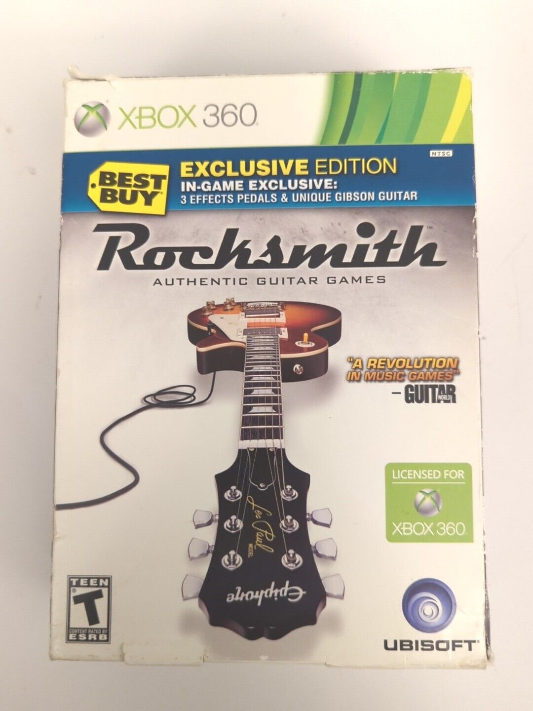 Rocksmith Best Buy Edition  with Cable (Microsoft Xbox 360, 2014) Tested