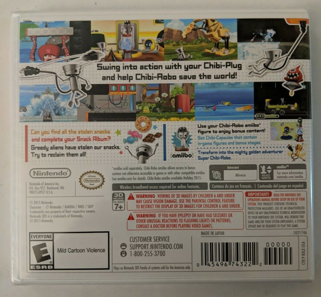Chibi Robo Zip Lash (Nintendo 3DS) *Brand New/Factory Sealed*