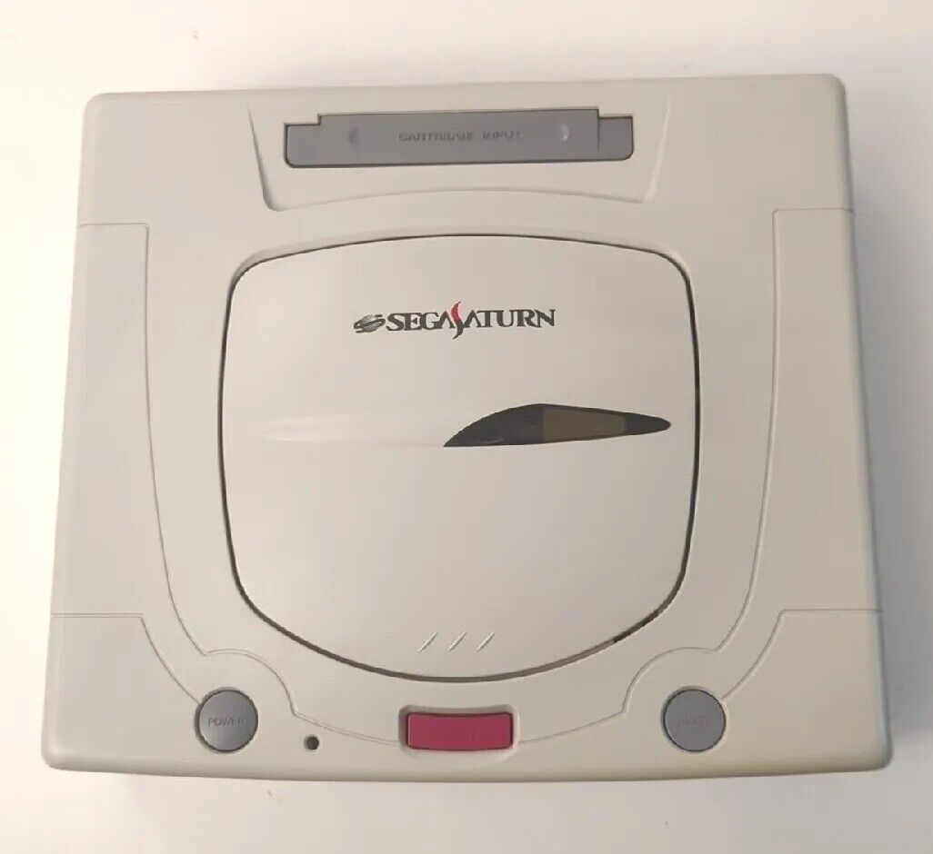 Modded White Sega Saturn: Region Switch MOD - Plays US & Japanese Games - Tested