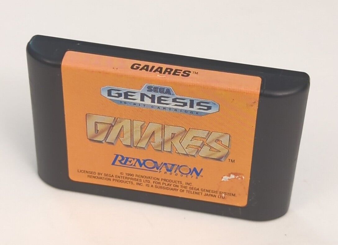 Gaiares for the Sega Genesis! Cartridge only. Authentic US release