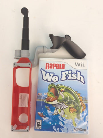 Rapala: We Fish (Nintendo Wii, 2009) w/ Fishing Rod Accessory Game Bundle
