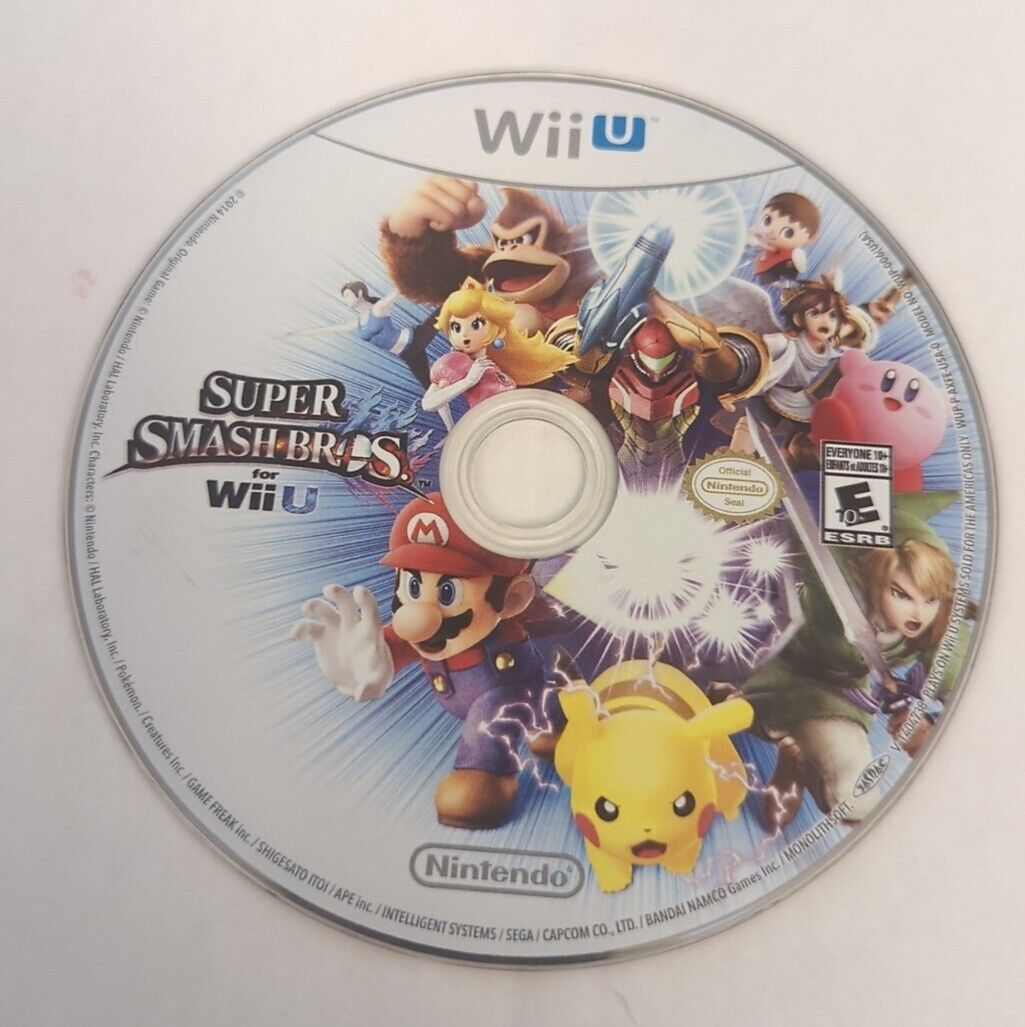 Super Smash Bros (Nintendo Wii U, 2014) Disc Only